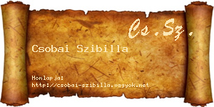 Csobai Szibilla névjegykártya